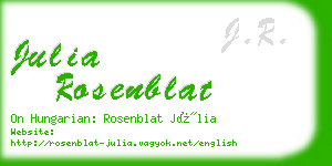 julia rosenblat business card